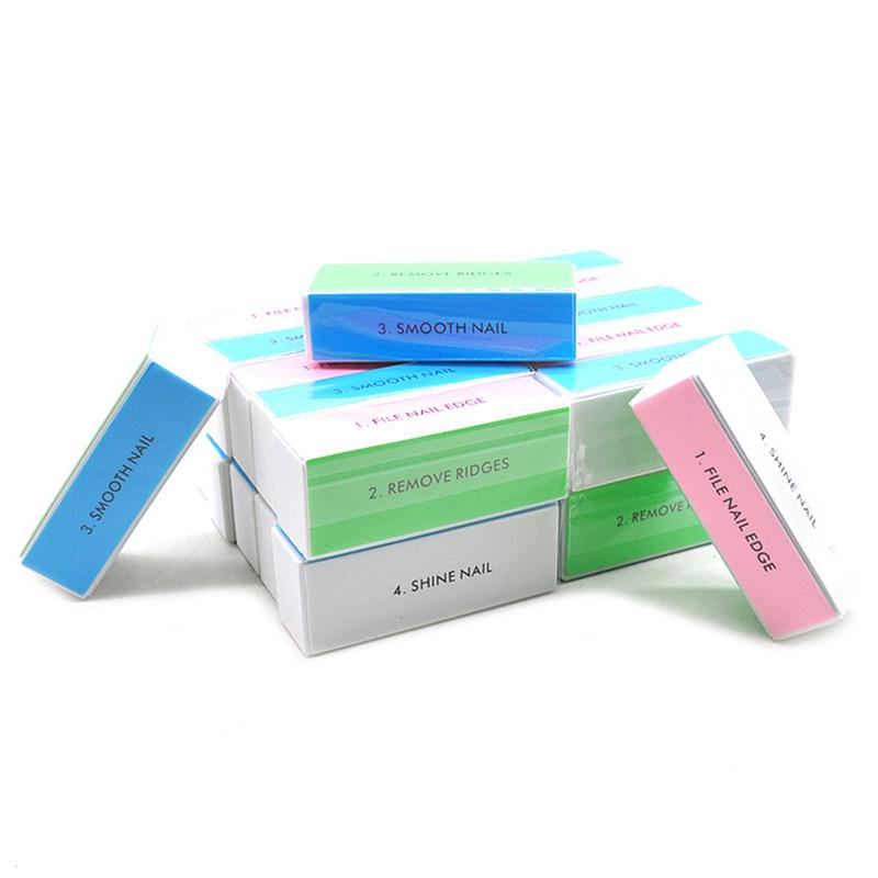 5 Pcs/Lot Nail Buffer Block 4 Way Colorful Buffing Block Shine Polisher Nail Buffing File Manicure Sanding Nail Art Tools