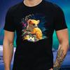 T-Shirt Men Kinkajou Animal On Flower Field Motif Cotton Size XS To 5XL