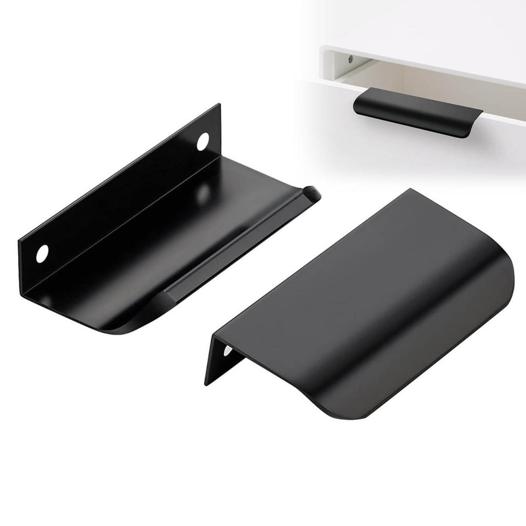 Finger Edge Pulls for Cabinets Metal Dresser Knobs Cabinet Door Pulls Knobs for Furniture Closet Wardrobe