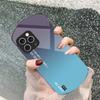 Couleur unie dégradée Pour iPhone 16 15 14 13 Plus 12 mini 11 Pro Max XR Xs X 7 8 6 6S 2022 Coque de téléphone en verre trempé elliptique