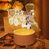 Retro steam train 3D night light, USB monochrome warm light, very suitable for bedroom environment and room decoration