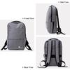 Logo Spark Men's Business Backpack, Slim, Lightweight, with PC Storage, Simple Design, Gray, Medium