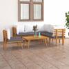 Day and Night - Day and Night Garden Furniture 7 Pieces with Cushions Solid Acacia Wood