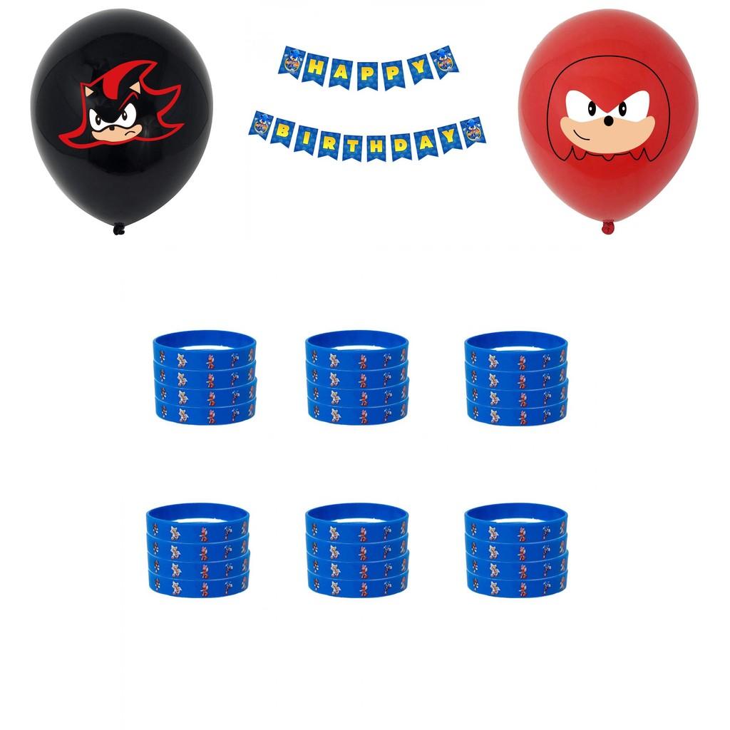 Sonic Birthday Party Decorations Set With Vibrant Banners Cake Toppers And Balloons