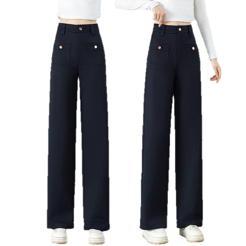 Fashion Loose and Thin Narrow Version Versatile Casual Wide-leg Pants Women's 1116 Summer Thin High-waisted Straight-leg Pants