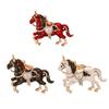 Versatile Accessory Keychain Featuring Chinese Zodiacs Horse Rhinestones Decors Crafted from Rusts Resistant Alloy for Style and Practicality