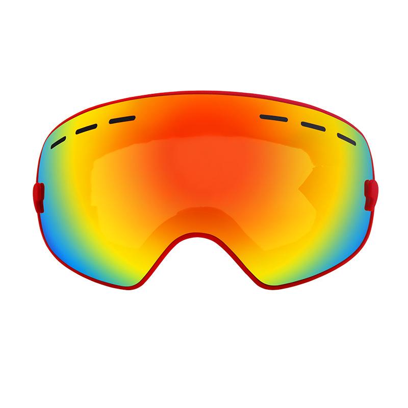 

Directly supplied outdoor double-layer anti-fog and windproof sports glasses, compatible with prescription lenses, goggles, ski goggles for men and The red frame is complete