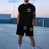 Smiley Face Print Two-Piece Set: 2026 Short-Sleeved T-Shirt & Shorts - Casual Sportswear in Stock