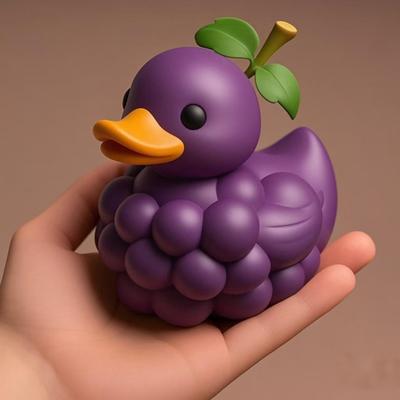 Fruit Duck Figurine Resin Fruit Themed Duckling Statue Peach Strawberry Duck Ornament for Home Office Car Dashboard Decor