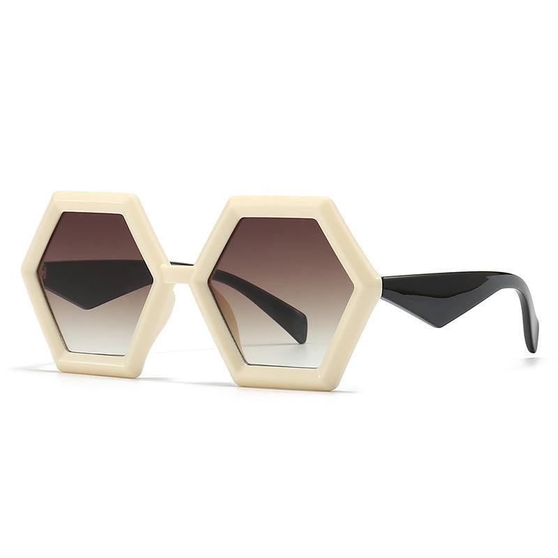 Classic Hexagon Sunglasses Women Men Trendy Luxury Designer Vintage Punk Oversized Shades