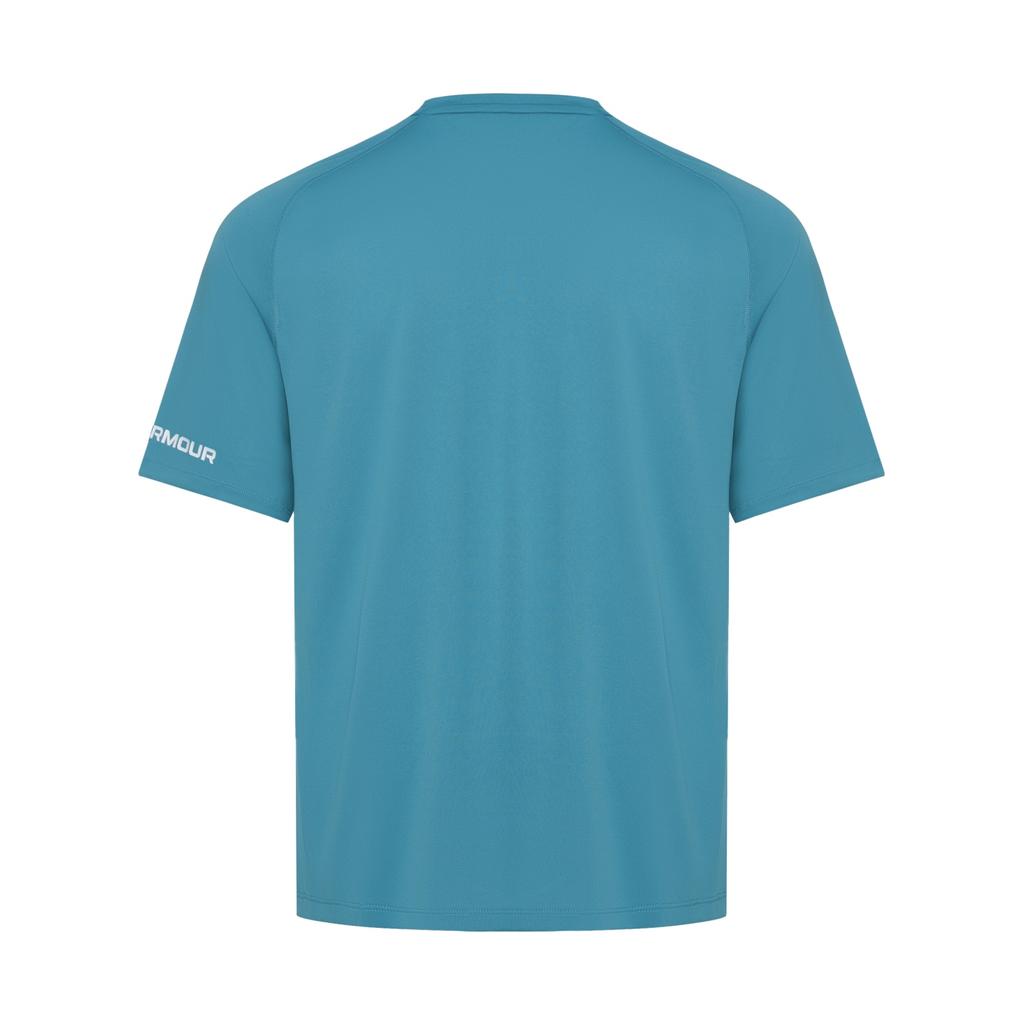 Under Armour Performance Printed Breathable Minimalist Fashion Versatile Training Fitness Short Sleeve T-Shirt Men Tops Limitless-Blue 6014339-466