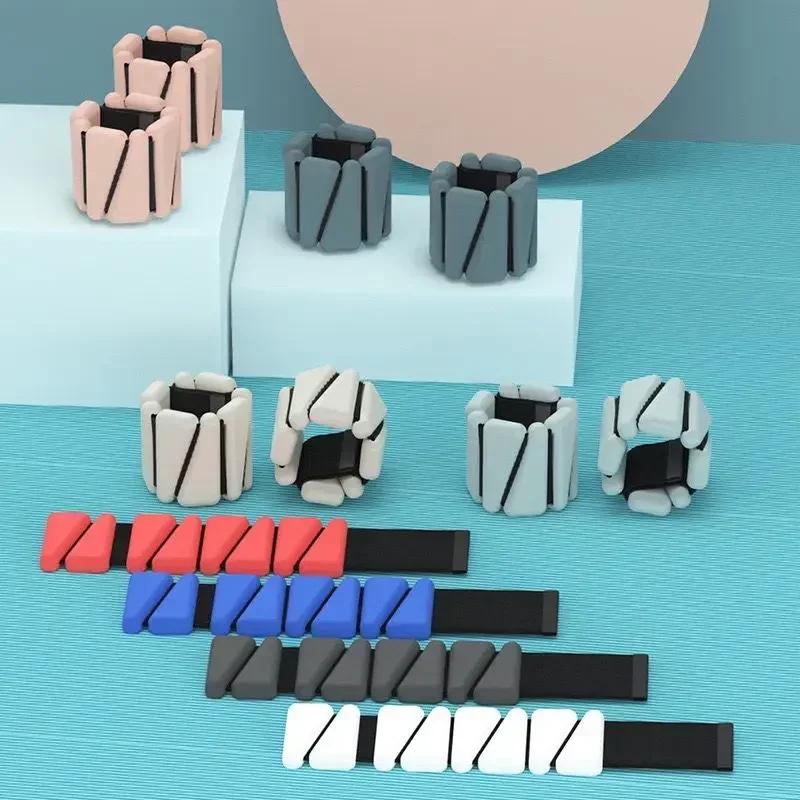 1/2lbs Handgelenkgewichte Yoga Fitness Übung Dreieck Silikon Verstellbar Knöchel Handgelenkschutz Gewicht Bracele Jogging Armband