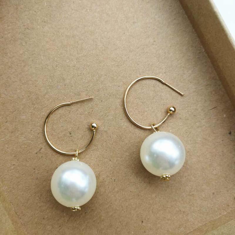 Boucles d'oreilles pendantes en perles: Boucles d'oreilles pendantes coréennes chics, polyvalentes et minimalistes pour femmes