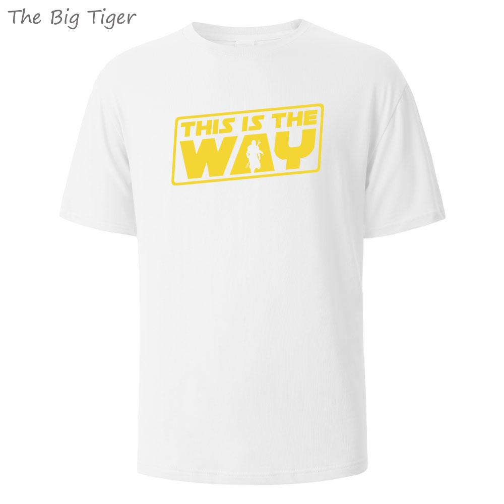 This Is The Way Printing Premium Cotton Mens Tee Comfortable Fit Crew Neck Breathable Fabric Casual Mens Tshirt S