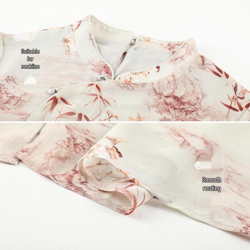 New Chinese Style Elegant Summer Short-Sleeve Dress for Middle-Aged Women