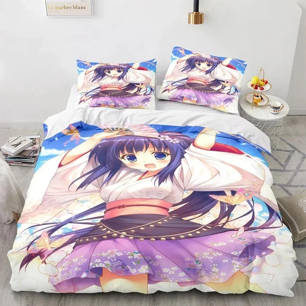 3D Printed Kawaii Girl Bedding Set Anime Sexy Girl Duvet Cover Double Twin Full Queen King Adult Kids Bedclothes Quilt Cover