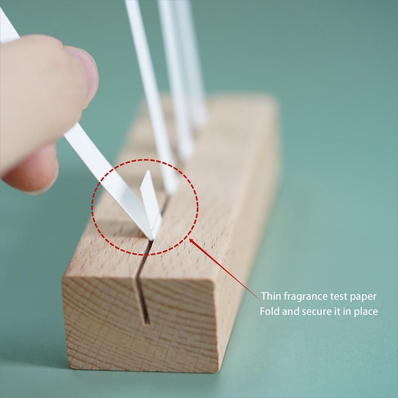 Wood Table Perfume Essential Oils Test Tester Paper Strip Holder Display Stand Clamps Aromatherapy Paper Clips Decoration