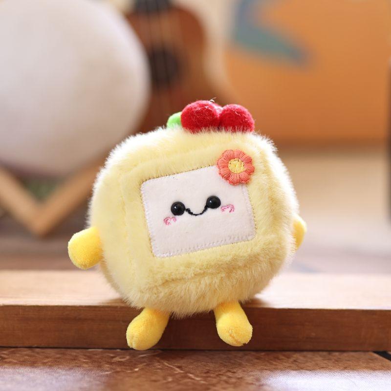 Stinky Tofu Plush Key Chain Bag Pendant Animal Doll Decoration Toy Kids Gift