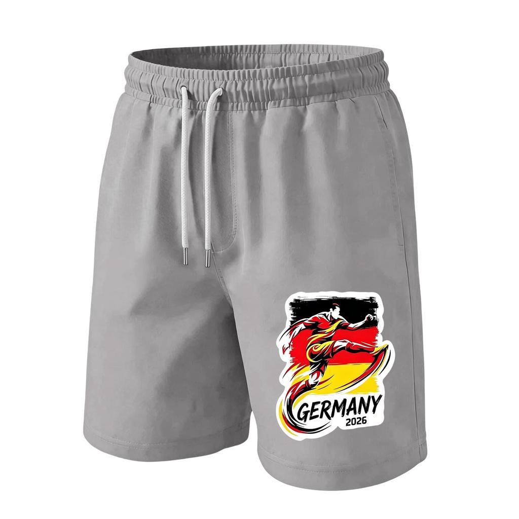 Men’s Casual Drawstring Waist Shorts with Germany 2026 Print Relaxed Fit Lightweight Breathable Athletic Lounge Wear