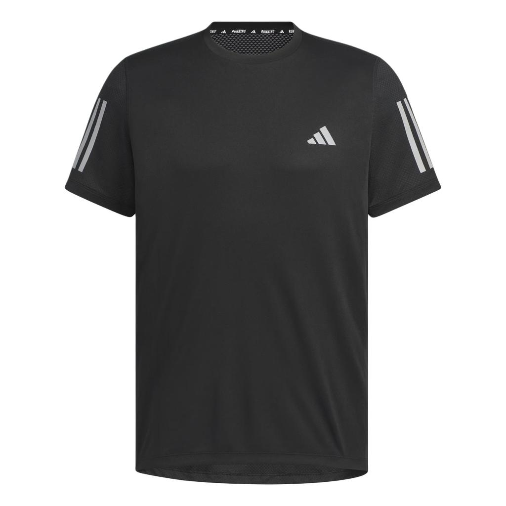Adidas Own The Run Climacool Cooler Running Quick-Dry Crew Neck T-Shirt Men Tops Black Deep-Silver-Gray JY6982
