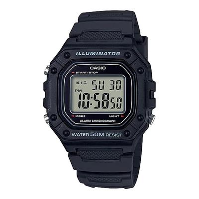 Standard Digital Watch W-218H-1AV Unisex Cheap Casio Black Overseas Model [Parallel Import]