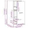 Apothecary Cabinet Sonoma Oak 30x41x77.5 Cm Engineered Wood