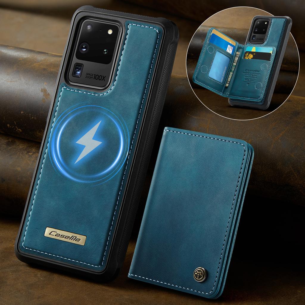 For Samsung Galaxy S20 Ultra Magnetic Case CASEME ME80 Series Leather PC TPU Phone Cover with Detachable Wallet
