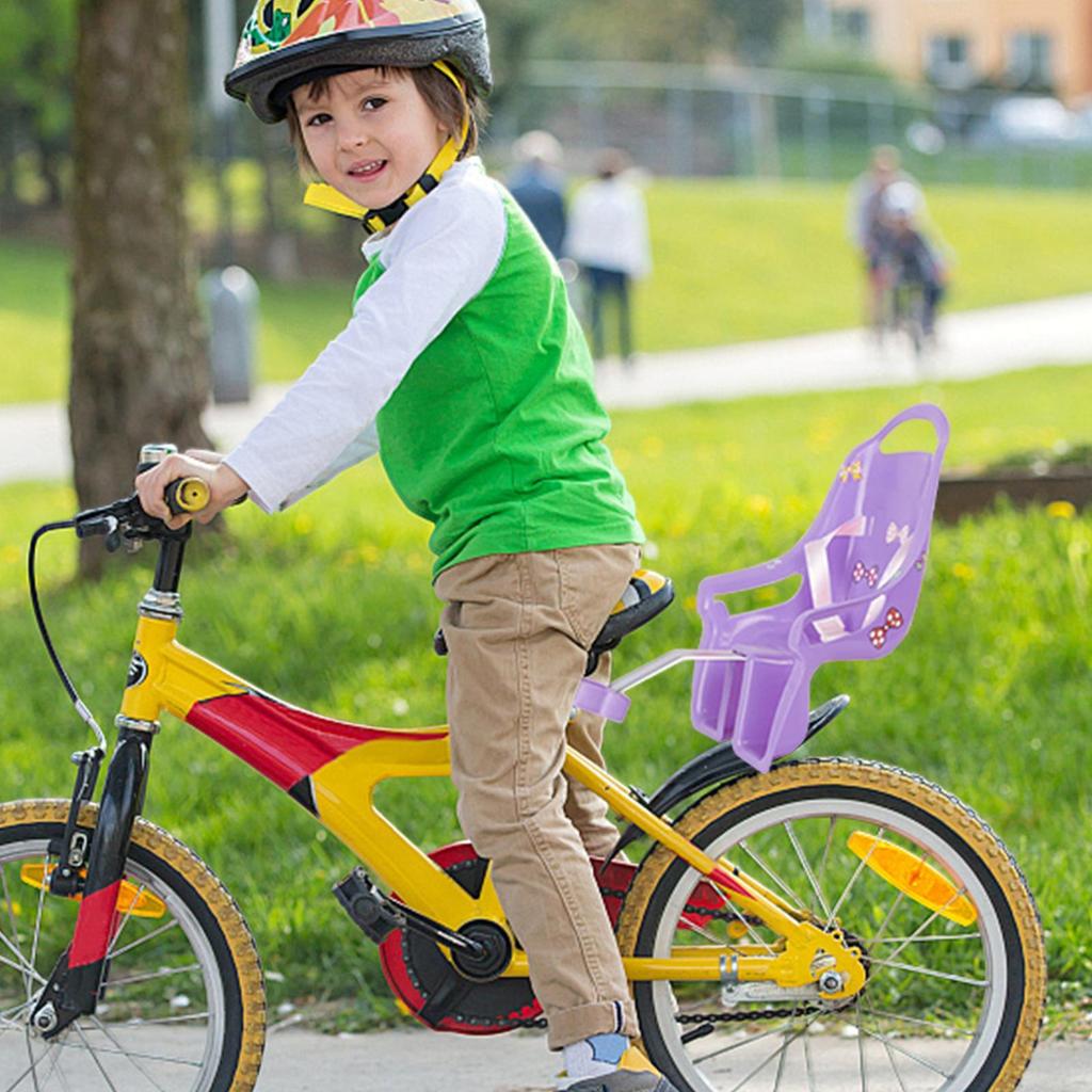 Girls Bike Doll Seat Universal Accessories with Sticker Kids Bike Decoration Doll Bike Seat Bike Accessories for Girl Boys