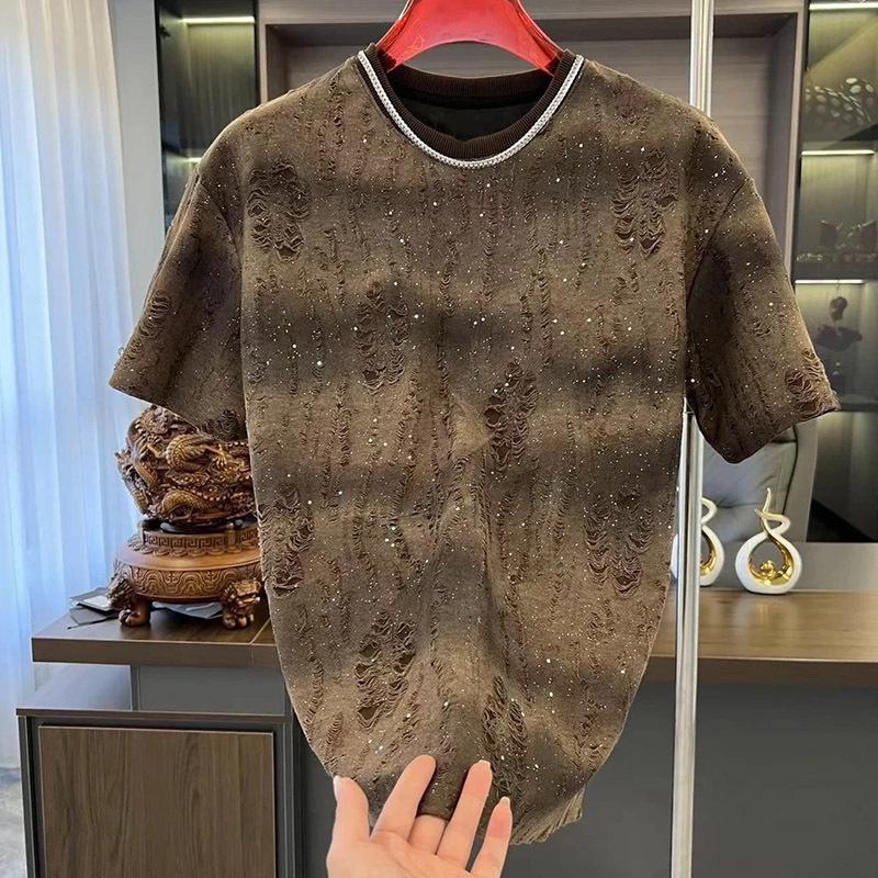 

Baby s Breath High-Quality Luxurious Autumn Short-Sleeve Trendy Winter Fashion Versatile Casual T-Shirt 2X Large кавовий
