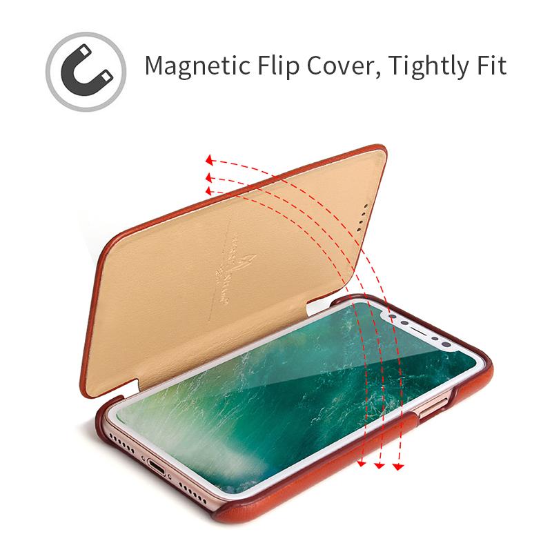 Genuine Leather Phone Flip Case for IPhone 17 16 15 14 13 12 11 Pro Max 17Pro Air 16E 16Pro 16 Plus Luxury Anti-scratch Cover