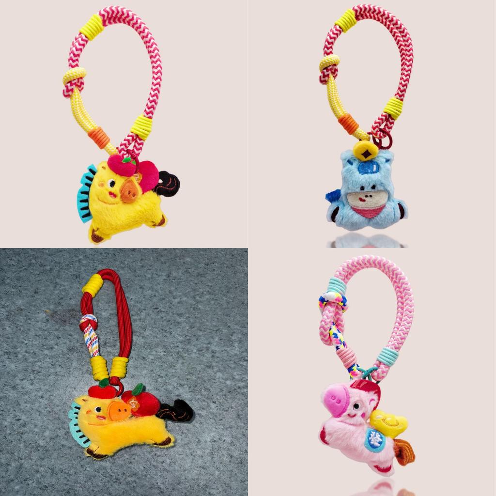 Plüschpferde-Taschenanhänger, Tierdekoration für stylische Rucksäcke und Autoaccessoires