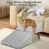 Large Pet Steps, 13.8" High, Lightweight and Foldable, Split Ottoman Design Dog Ramp for Beds and Couches