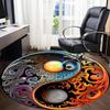 1PC Cosmic Yin-Yang Chair Carpet for Office Non-Slip, Lightweight, Machine Washable Rug for Office, Sleeping, Room - Holiday DecorPolyester,