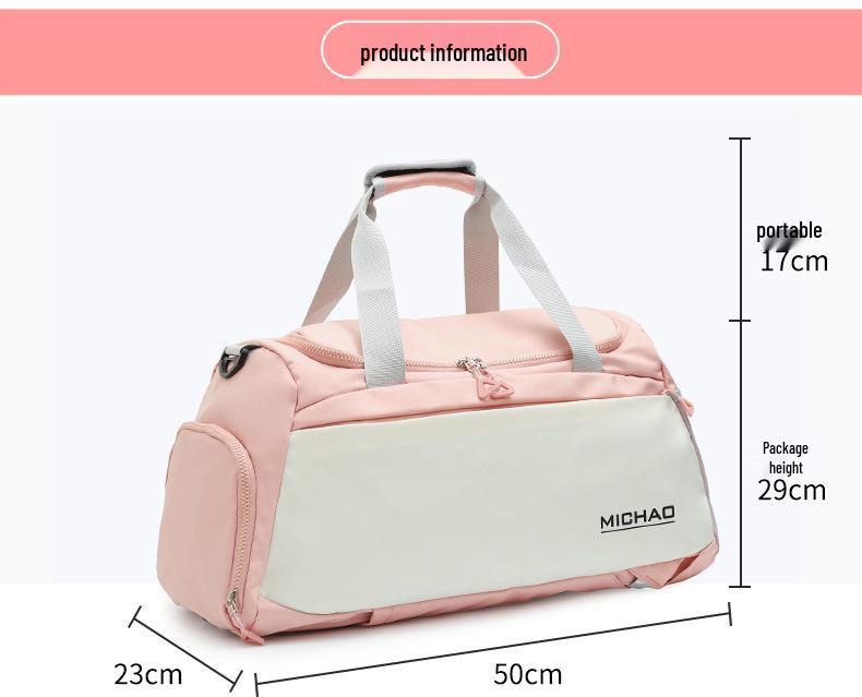 Women's Large Capacity Fitness Travel Backpack with Wet/Dry Separation, Shoe Compartment for Short Business Trips and Sports.