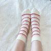 Kids Autumn Winter Stackable Socks,Vertical Yarn Contrast Medium‑Tube Calf Socks,Ins Trendy Niche Boneless Warm Cotton Socks