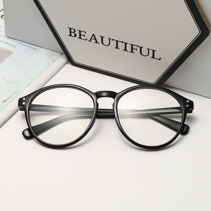 Gjennomsiktig datamaskinbrilleinnfatning Kvinner Menn Antiblått lys Runde briller Blokkerende briller Optisk brillebrille