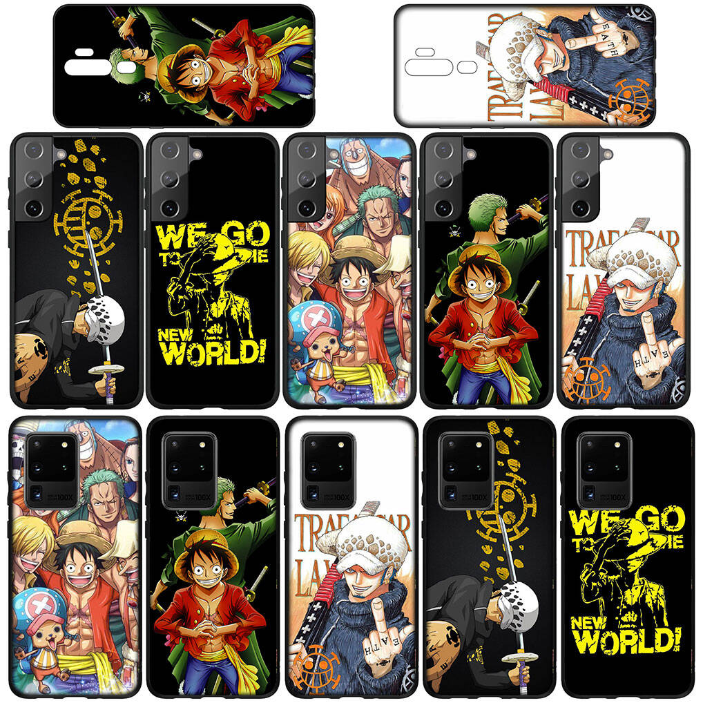 For Samsung Galaxy S25 S24 S23 iPhone 17 16 15 Xiaomi Redmi Note 14 13 12 11 Plus Pro Max Case Anime Trafalgar Law Luffy One Piece OPPO Huawei Cover