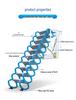Guan Gu Wall-Mounted Attic Telescopic Ladder: Titanium-Magnesium Aluminum Alloy, Indoor/Outdoor Folding Lifting Ladder.