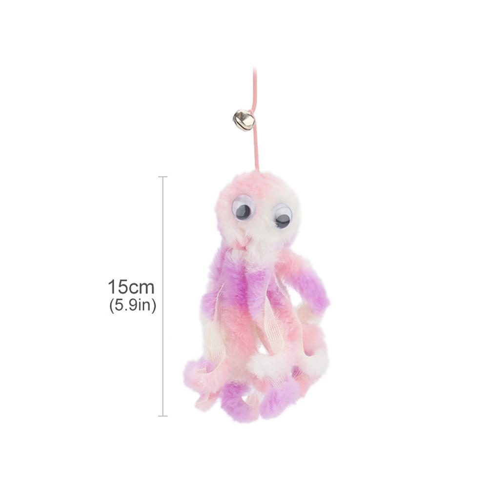 Small Octopus Cat Toy Suction Cup Hanging Cat Toy Squid Retractable Hanging Door Pet Supplies Self-hey Interactive