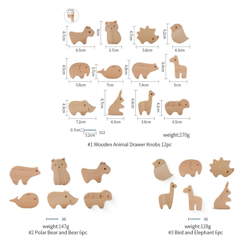 Animal Shape Wooden Drawer Handle Multiple Styles Exquisite Patterns Handles For Furniture