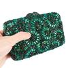 Boutique De FGG Emerald Green Evening Minaudiere Bags Women Crystal Purses and Handbags Bridal Wedding Luxury Clutch Purse