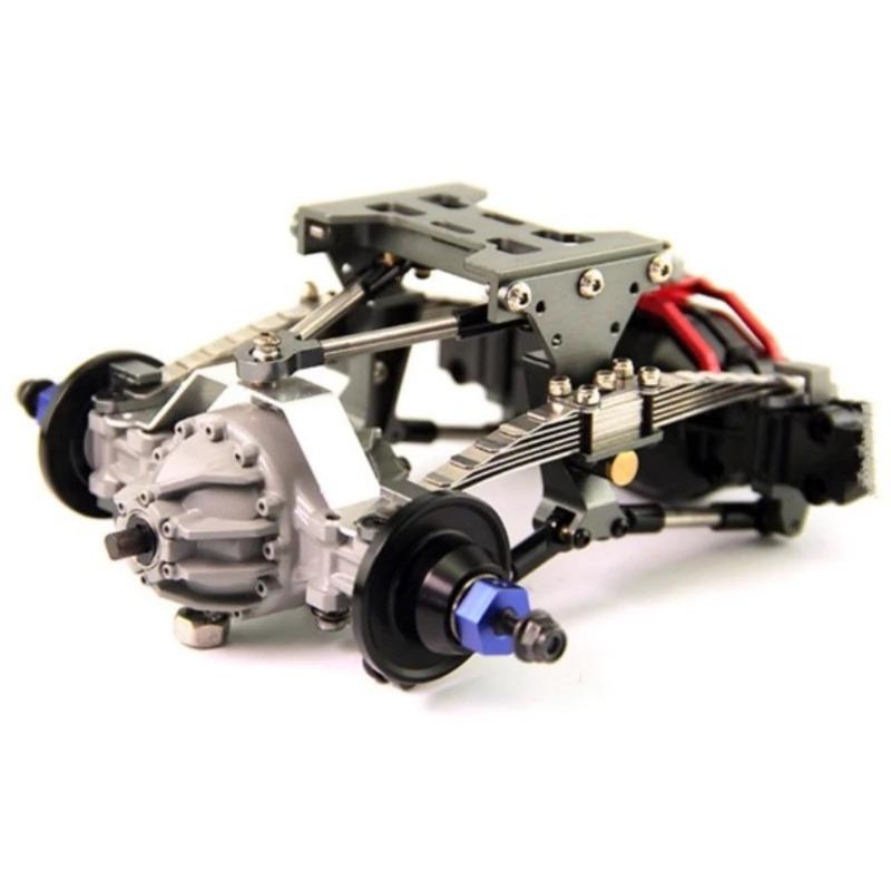 For 1/14 Tamiya RC Truck For volvo For scania Diy Parts Simulation Rear Double-bridge Suspension Assembly
