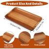 Small Wood Tray, Rectangle Wooden Trays for Decor, 7.28x4.13in Acacia Wood Tray for Home Decor, Bathroom, Kitchen Counter Charcuterie Boards Cheese