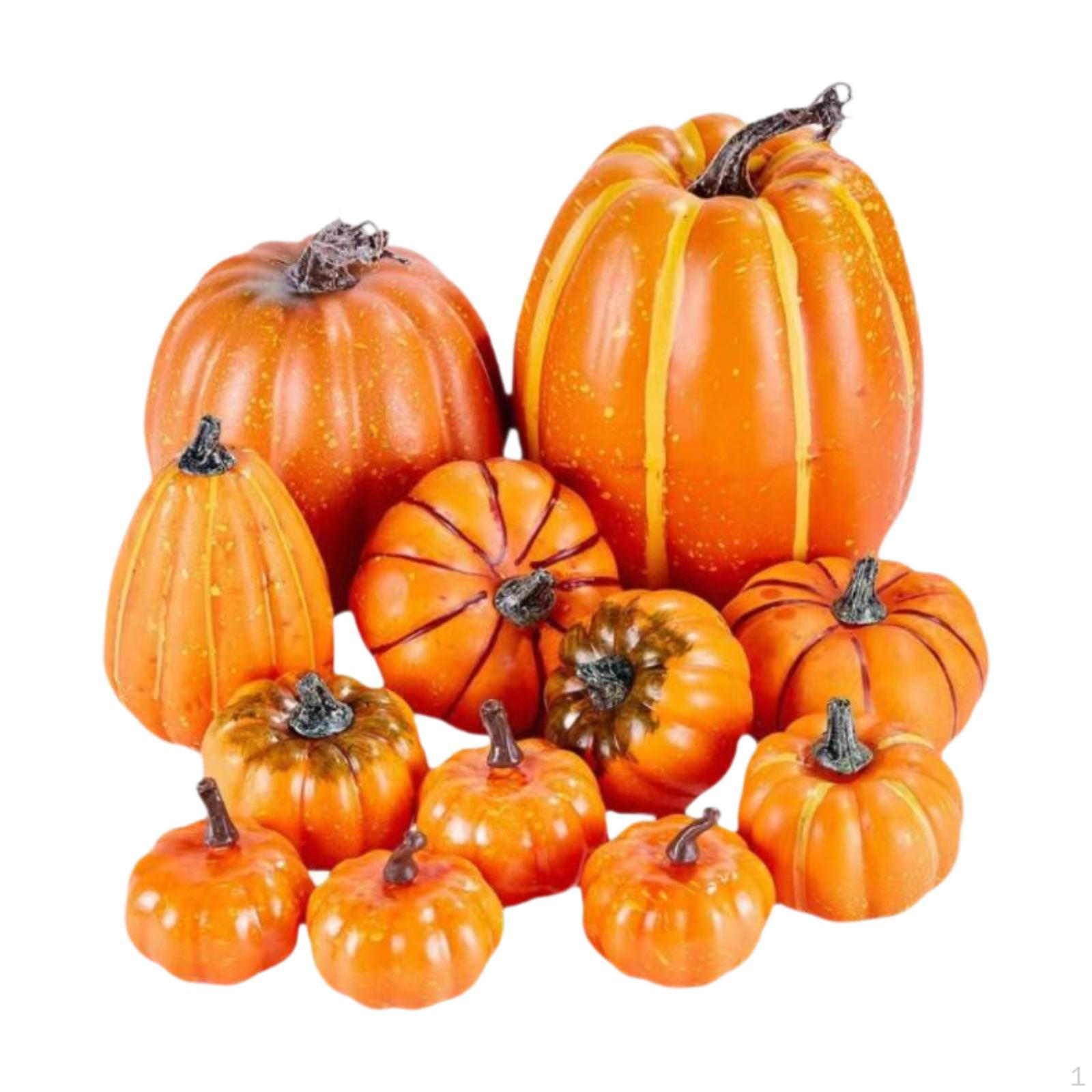 

12 Pieces Fake Pumpkins Model Artificial Vegetables Cute Mini Simulation for