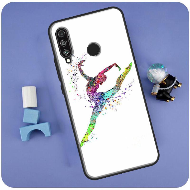Gymnastics Oil Painting For Huawei Nova Y70 Y91 Y90 Y60 Y61 Y72 Y73 3i 7i 8i 11i 12i 9 10 SE P20 P30 P40 Lite Case
