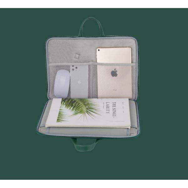 Q&Carrot Cute Laptop Bag Character Waterproof Pouch, Picnic Duck, 15-16 Inches