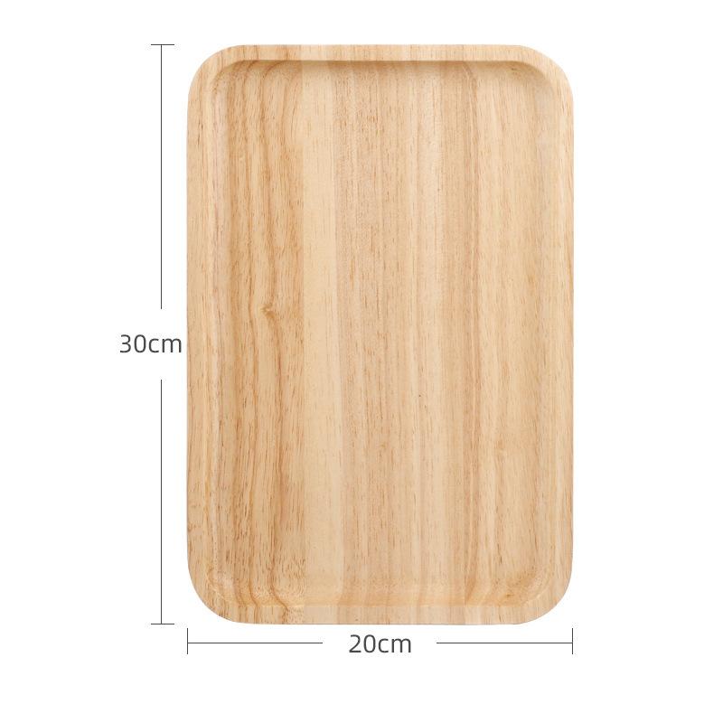 Coffee Tea Tray Wooden Serving Tray Rectangle Wooden Plate Kitchen Tray for Food Fruit Cake Snack Serving Plate Wood Tableware