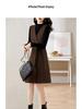 Women's Gray Wool Suit: 2025 Autumn/Winter High-End Fashion Coat Dress Set