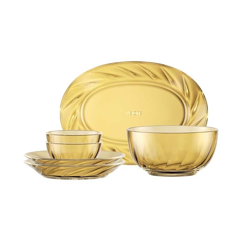 VISIONS Corning Crystal Clear Glass Dinnerware Set