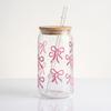 Large Capacity Bow Cup Transparent Drinking Cup Ins Clear Straw Cup  Tea